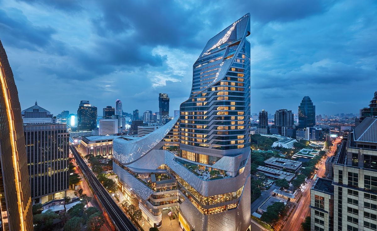 Park Hyatt Bangkok — Yabu Pushelberg designed luxury hotel atop Central Embassy tower in Lumpini