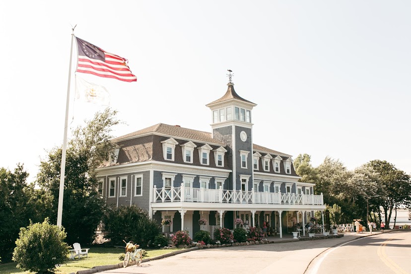 The National Hotel — 1888 historic hotel on Water Street, Old Harbor, Block Island