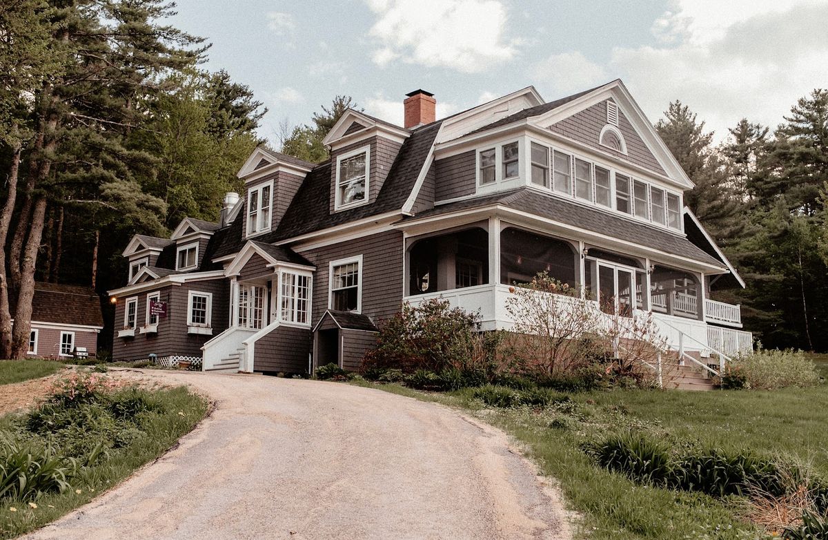 Bernerhof Inn — boutique inn in Glen, New Hampshire, with chalet exterior and white birches