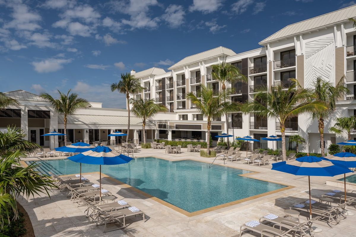The Ray Hotel Delray Beach Curio Collection — design hotel in Pineapple Grove with rooftop pool and Akira Back restaurant