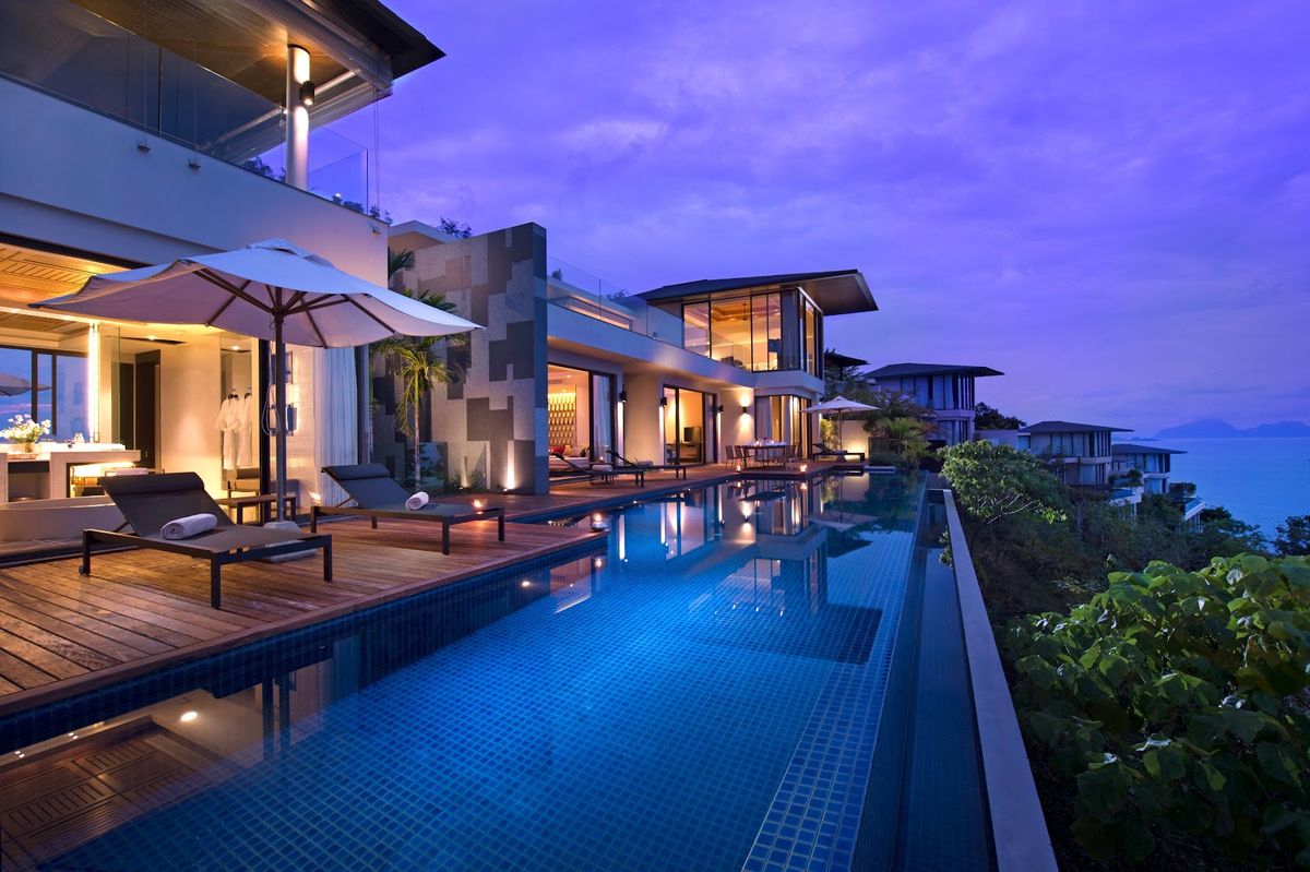 Rosewood Koh Samui — opened 2025 luxury resort with 50 villas on Mae Nam beachfront with traditional Thai architecture