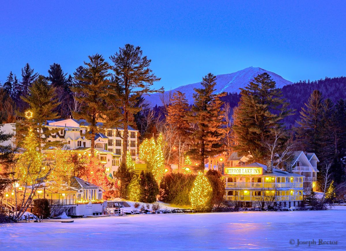 Crowne Plaza Lake Placid — large hilltop hotel with views over Mirror Lake and the Adirondack High Peaks