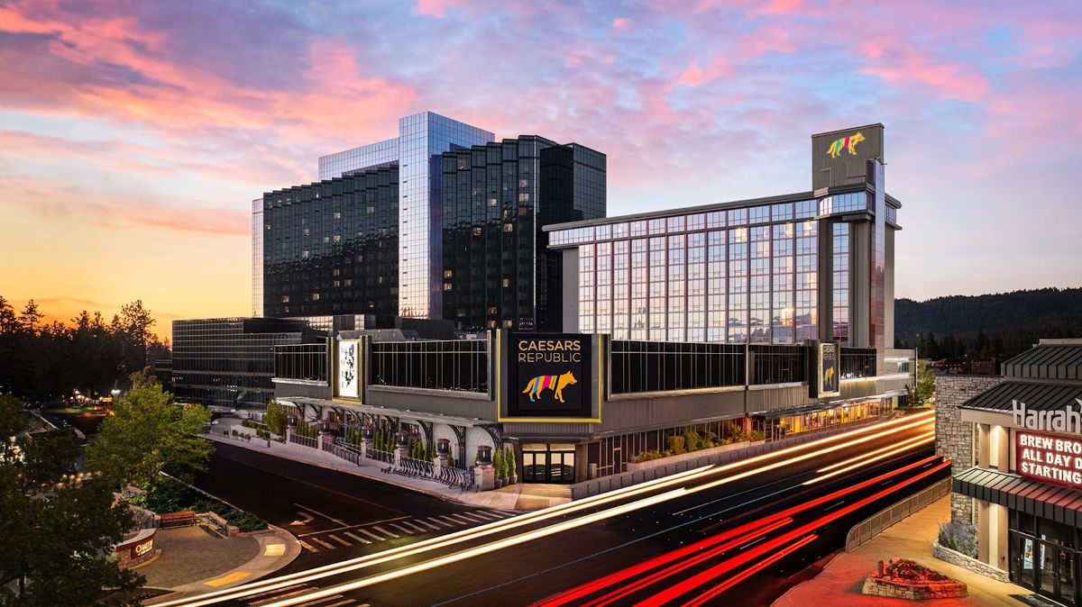 Hard Rock Hotel and Casino Lake Tahoe — Stateline Nevada casino tower with Vinyl music venue