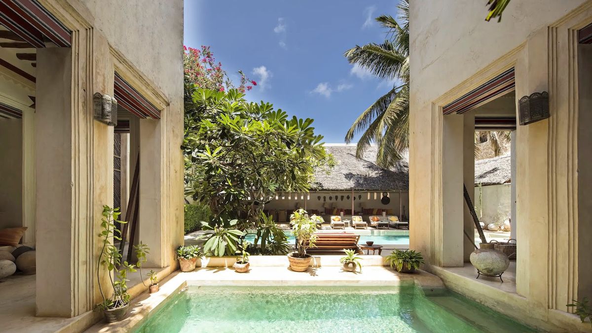 Lamu Kenya — UNESCO Swahili stone town and Indian Ocean dhow boats traditional architecture