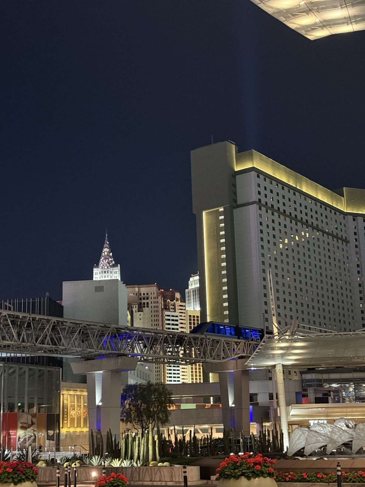 Las Vegas Strip at night with illuminated casino towers and neon skyline