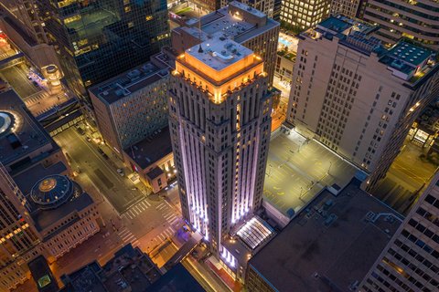 Hewing Hotel — boutique hotel in the North Loop of Minneapolis with rooftop pool and timber ceilings