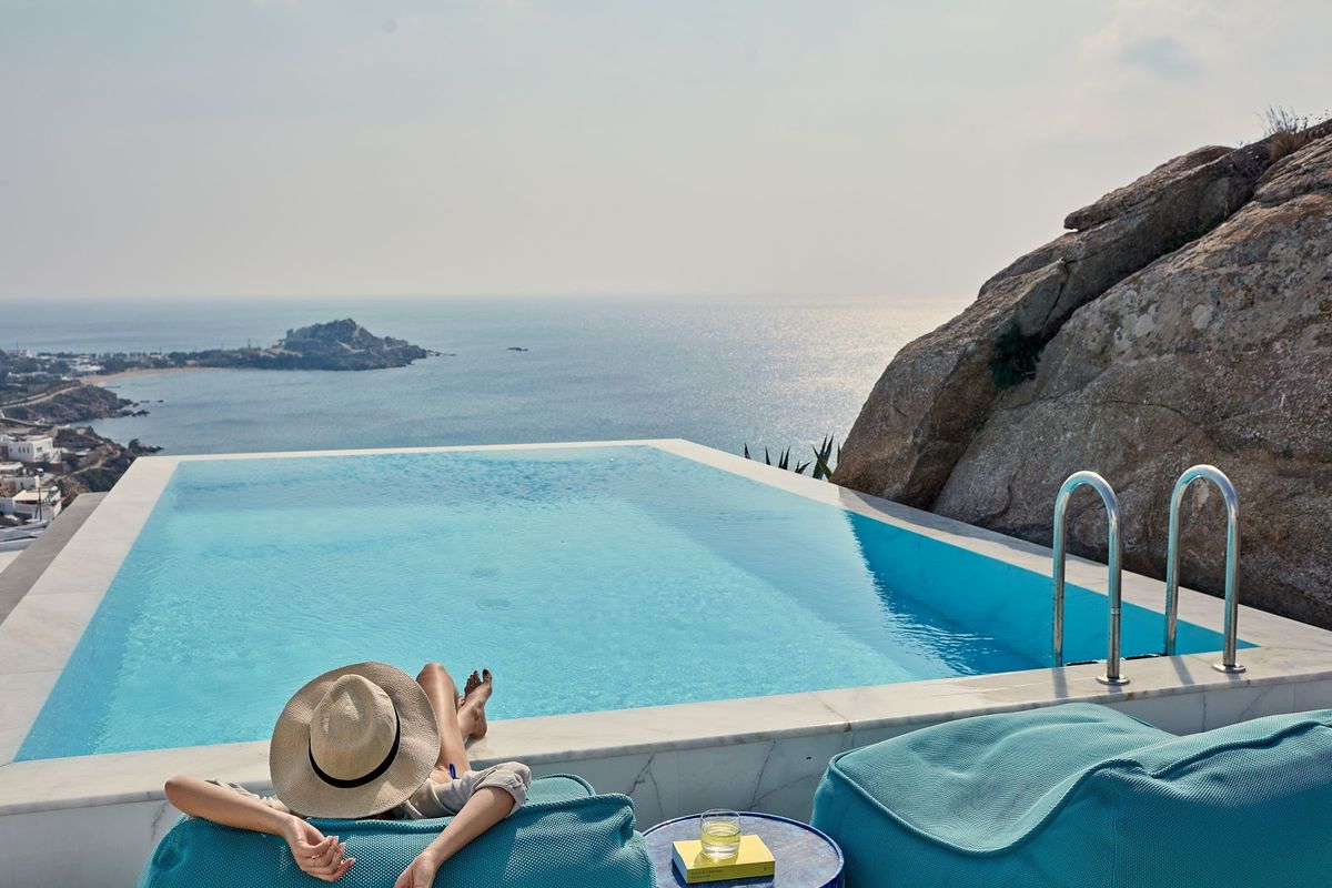Myconian Ambassador — Relais & Châteaux Daktylides-family property above Platis Gialos with thalasso spa
