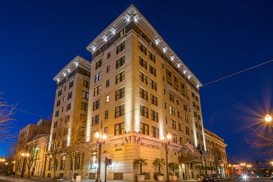 Dossier Hotel Portland — independent boutique hotel with literary library theme, Downtown Portland