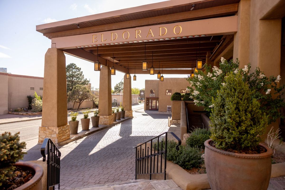 The Hacienda at Hotel Santa Fe — boutique wing owned by Picuris Pueblo, with butler service and kiva fireplaces