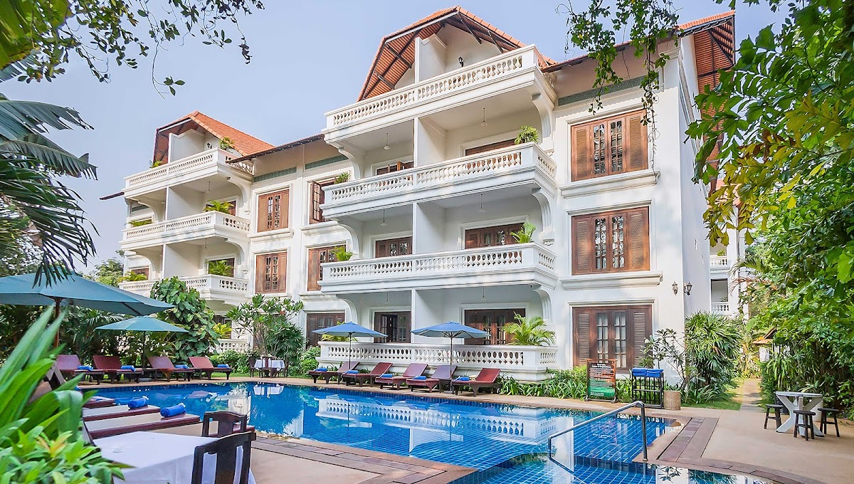 Belmond La Résidence d'Angkor — 62-room boutique on the Siem Reap River with carved-teak Khmer architecture