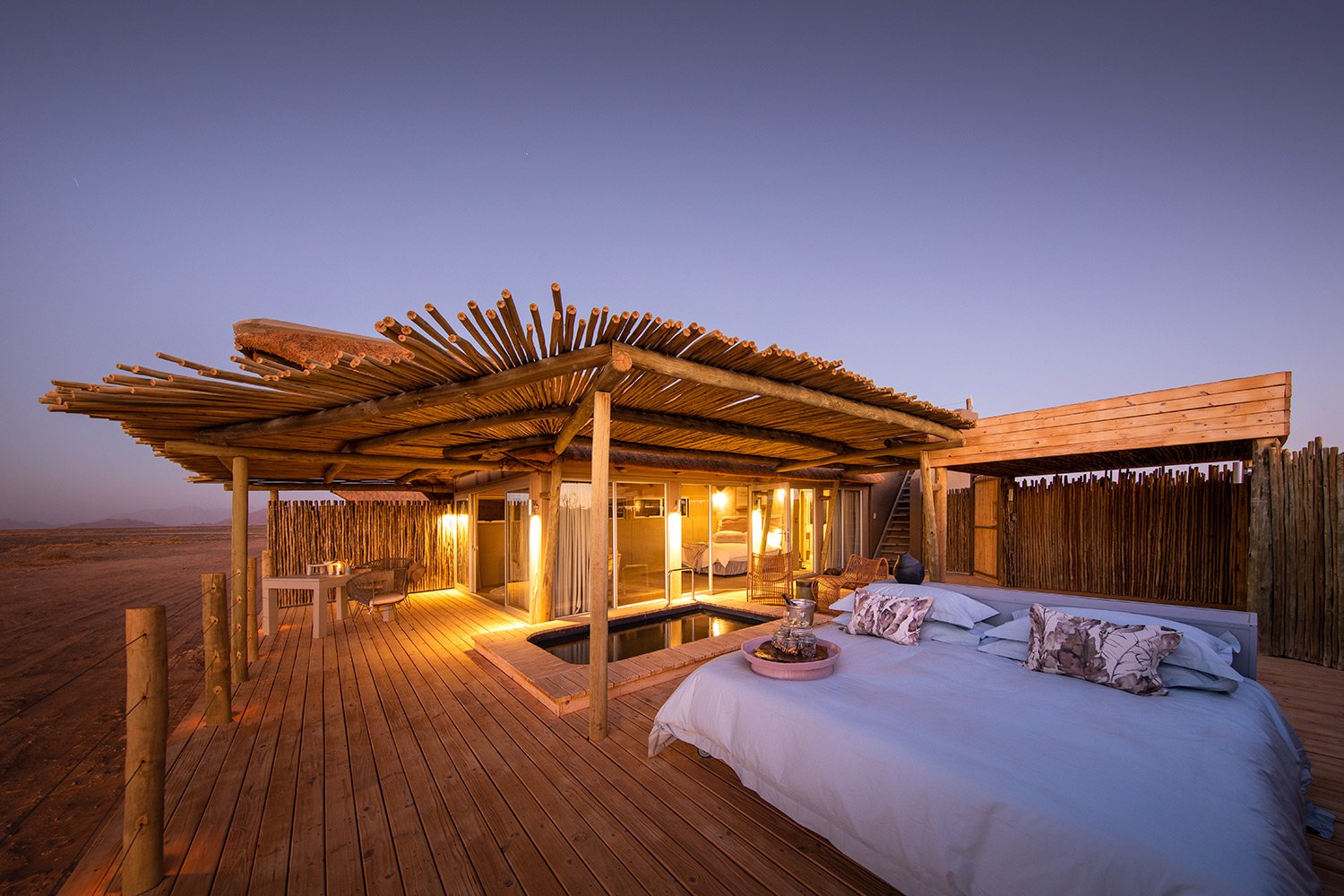 Sossusvlei Lodge Namibia — 45 desert villas at Sesriem gate to Sossusvlei dunes Namib-Naukluft