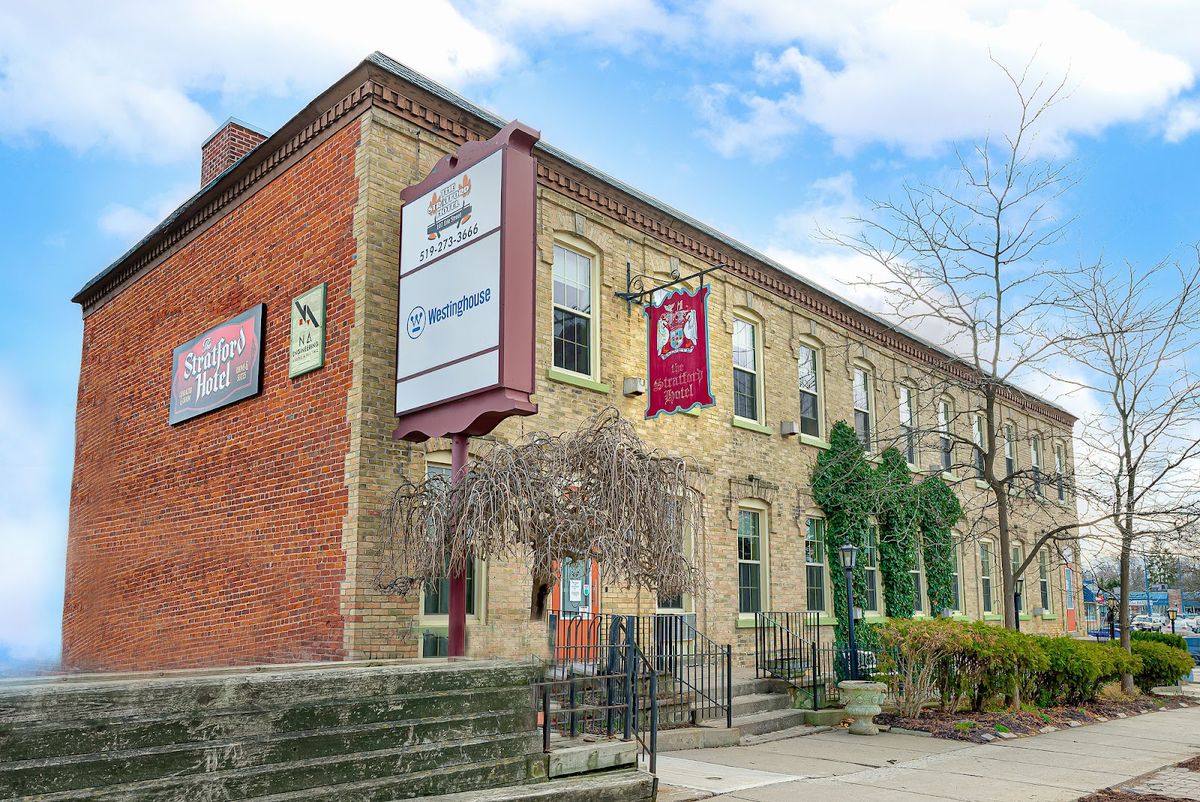 Foster's Inn Stratford Ontario — boutique 1906 historic inn on Downie Street with brick facade