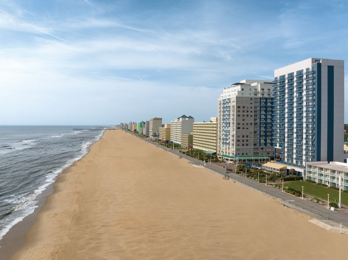 Sheraton Virginia Beach Oceanfront — high-rise hotel at 36th Street with pool and Boardwalk frontage
